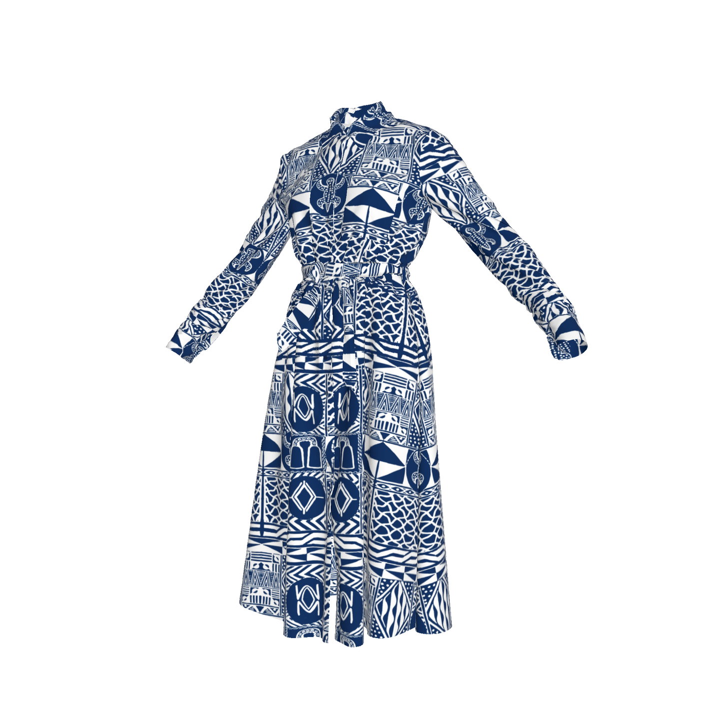 Fatime Cutton Front Shirt Dress