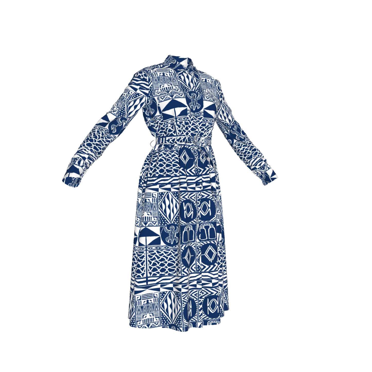 Close-up of West African pattern on organic cotton fabric