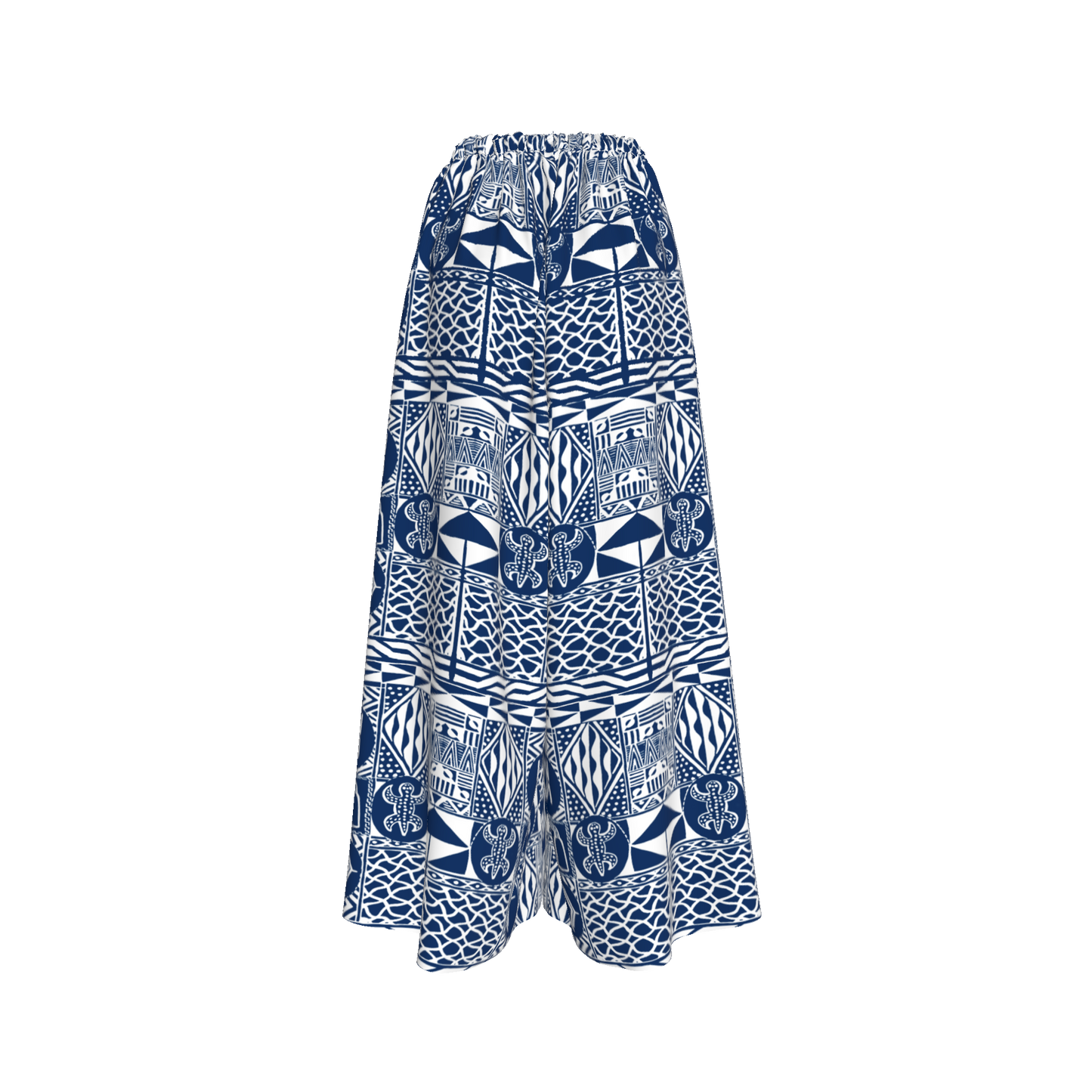 Back view of pants highlighting silhouette and hem detail