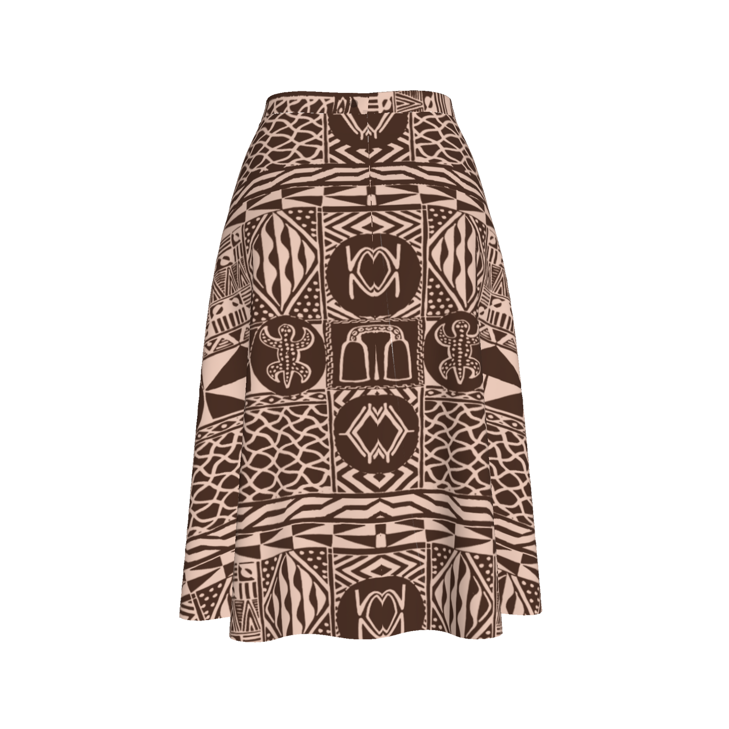 Back of Ngassa Skirt showcasing fabric movement and clean seams