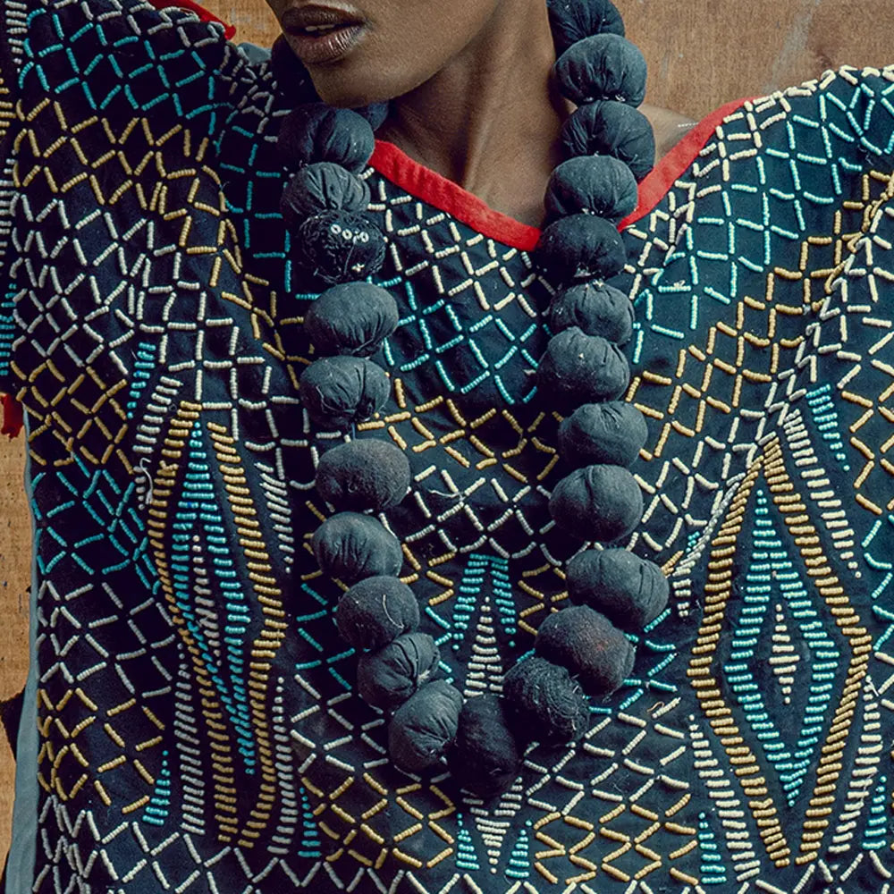 Bamileke Juju Cloth beads Kibonen