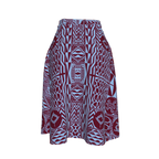 Back view of skirt highlighting waist detail and Tencel drape