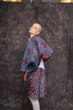 Model in motion wearing Banja 1/2 Circle Skirt to show natural flow