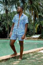 Blue Bami Bermuda set Kibonen
