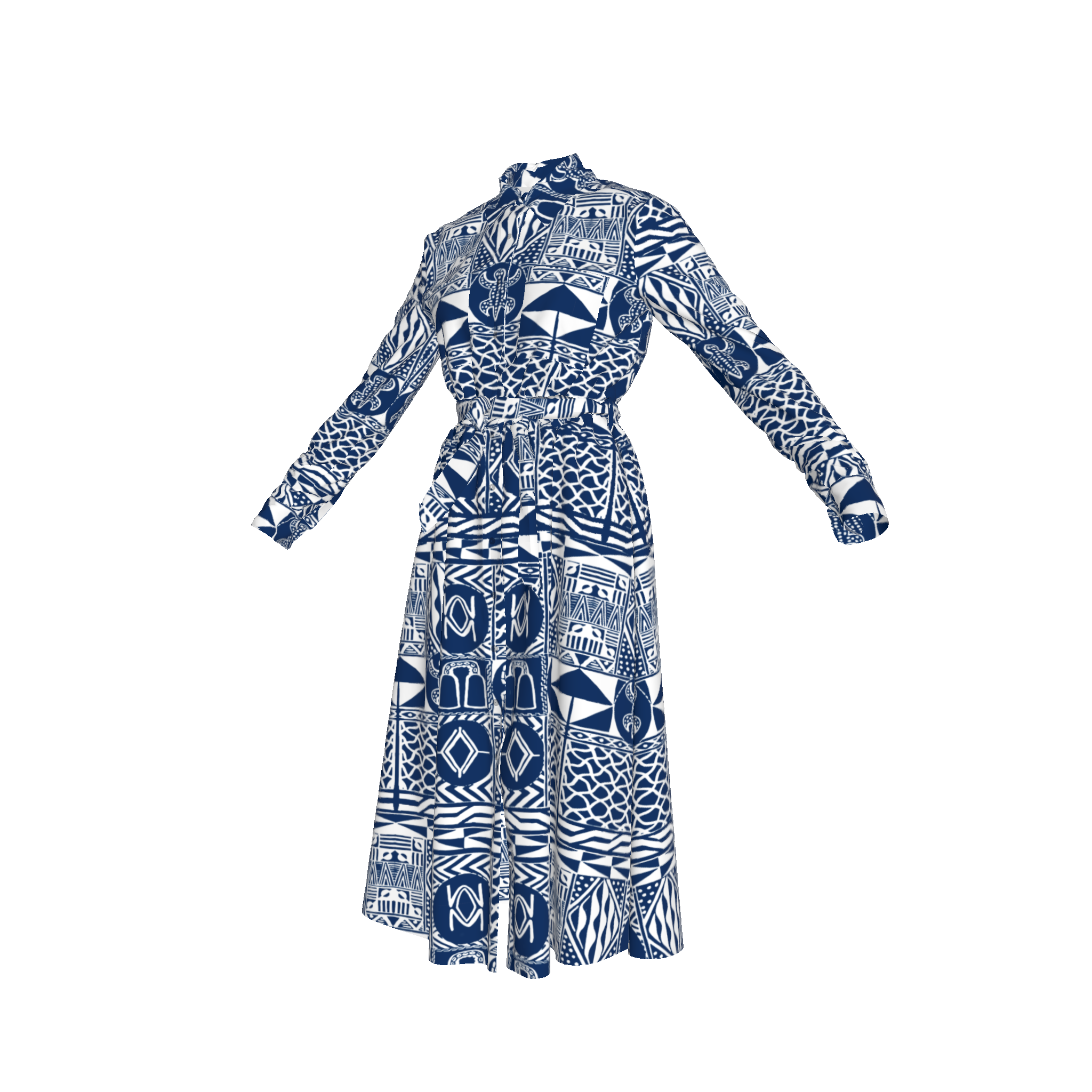 Fatime Cutton Front Shirt Dress Kibonen