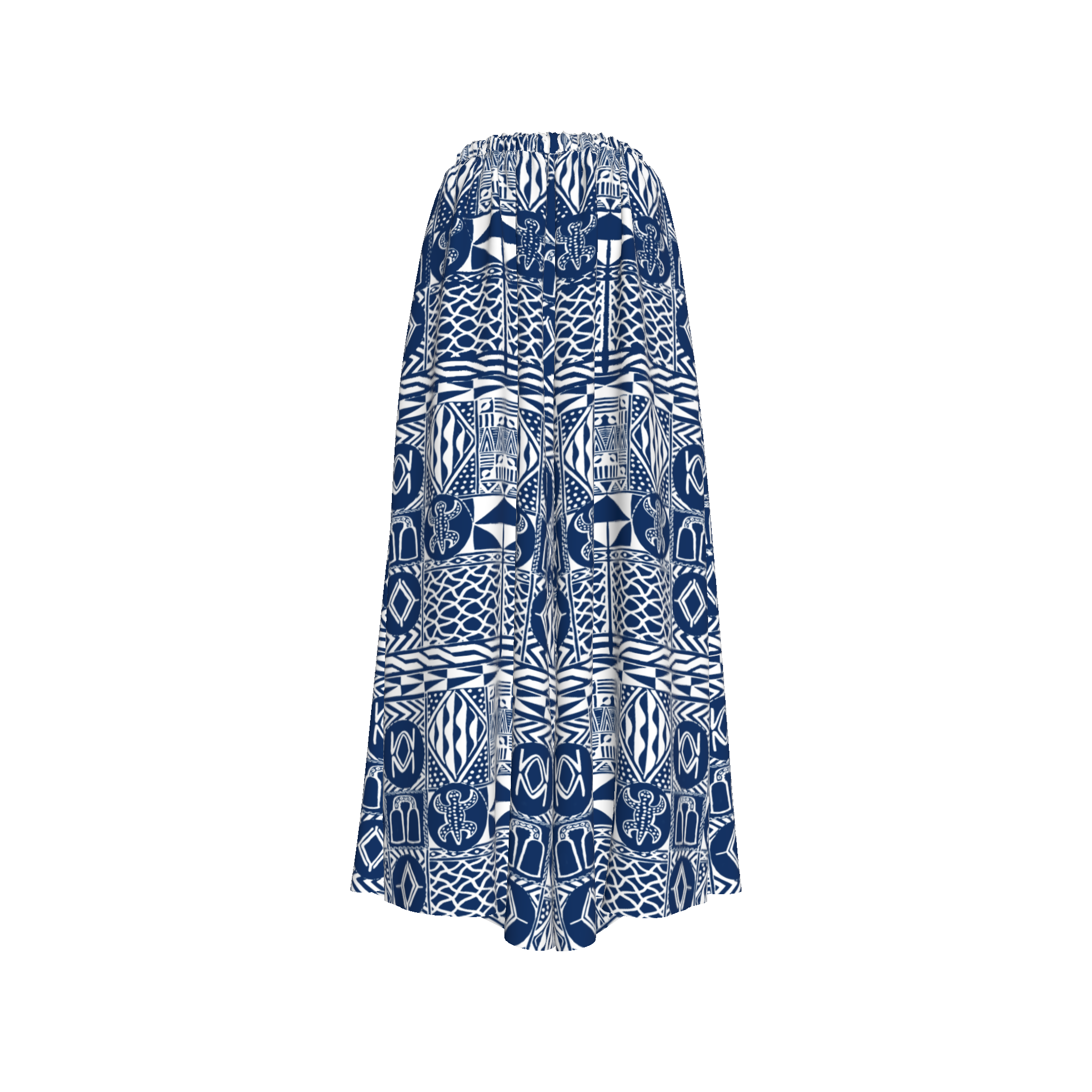 Front view of Fokpi Pants showcasing bold African print