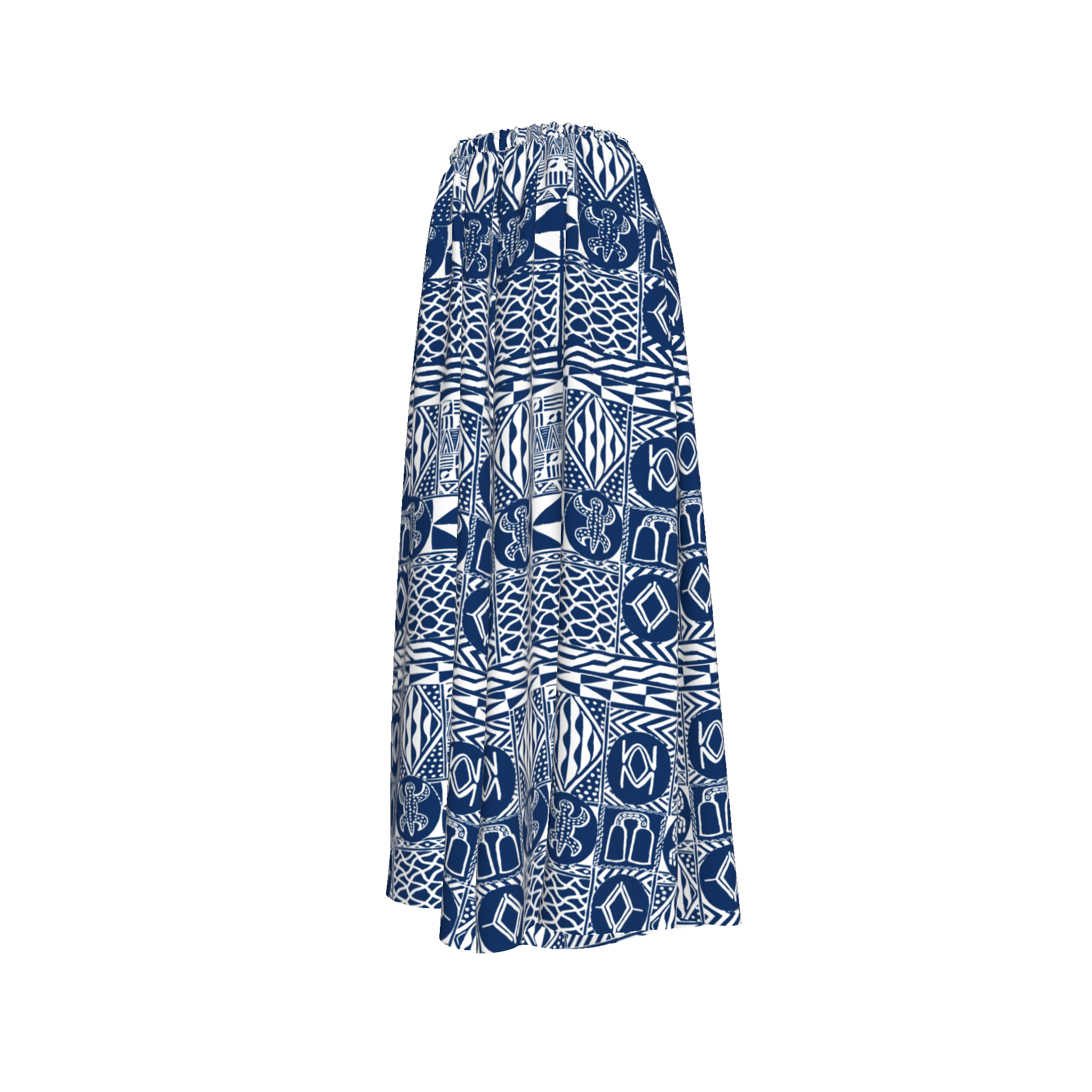 Side view of palazzo pants showing wide-leg drape and cotton texture