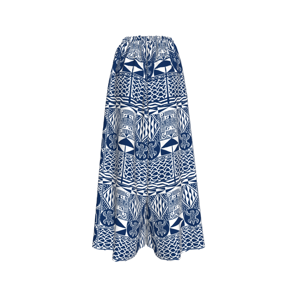 Back view of pants highlighting silhouette and hem detail