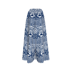 Back view of pants highlighting silhouette and hem detail