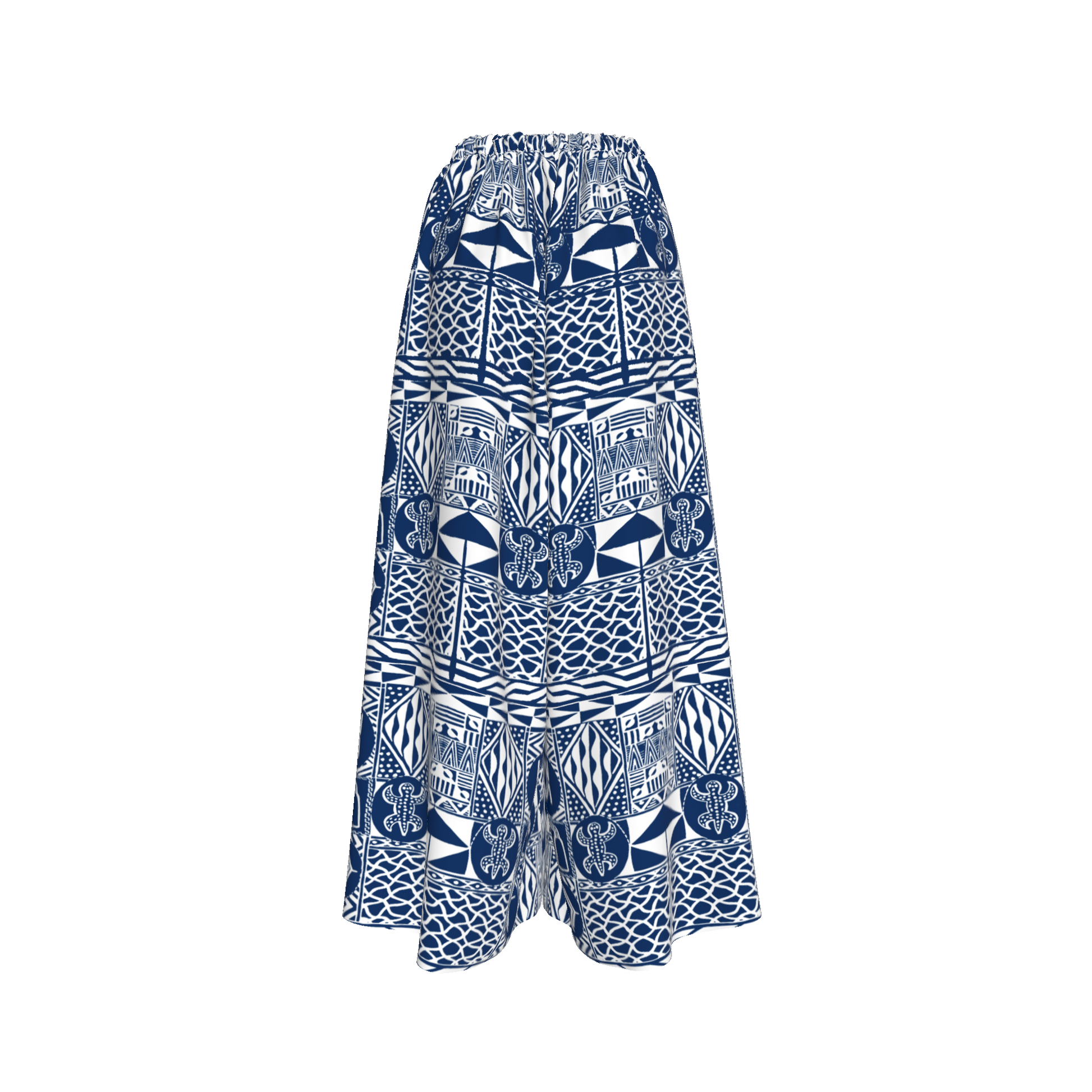 Back view of pants highlighting silhouette and hem detail