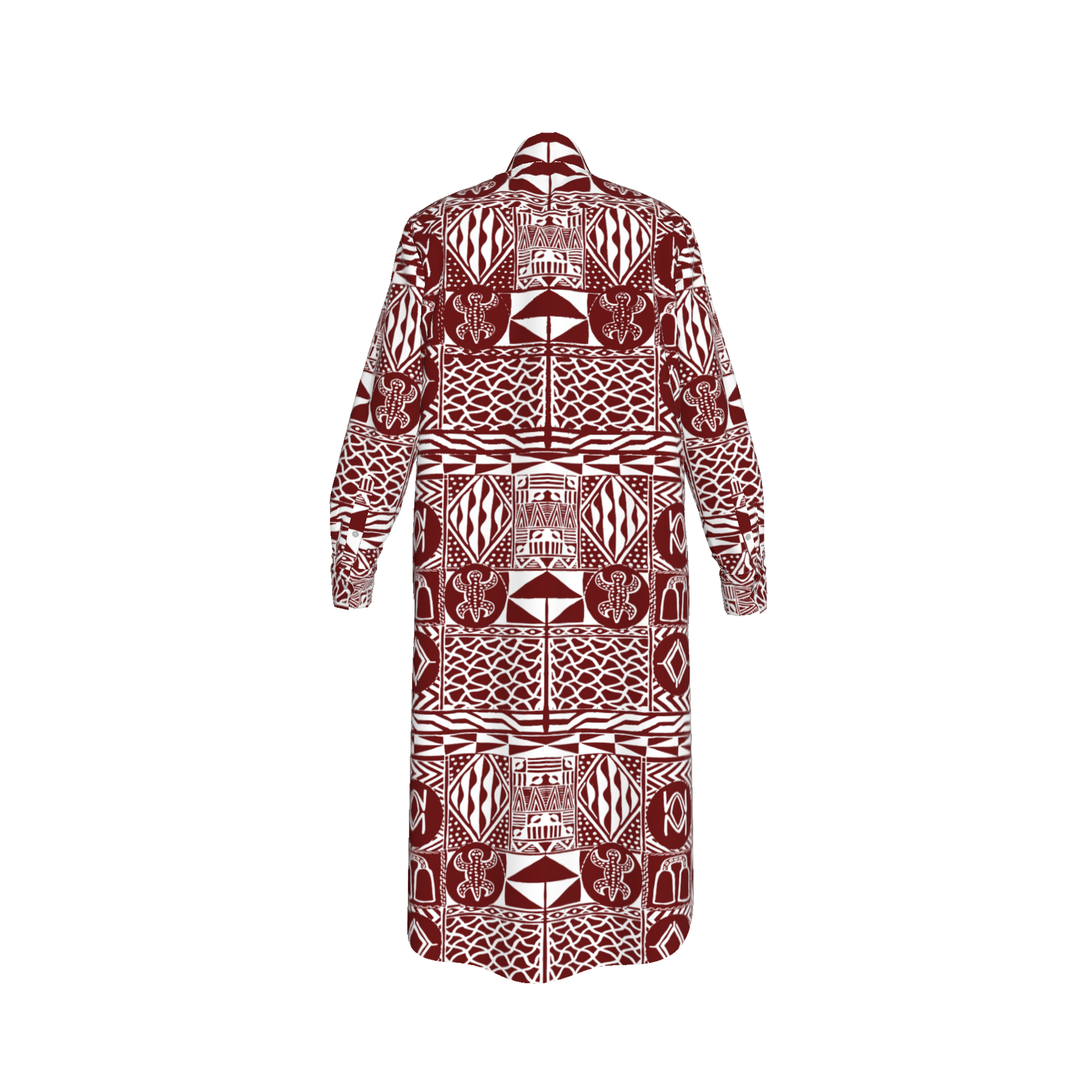 Back view of Foumban Shirt Dress with elegant Tencel texture