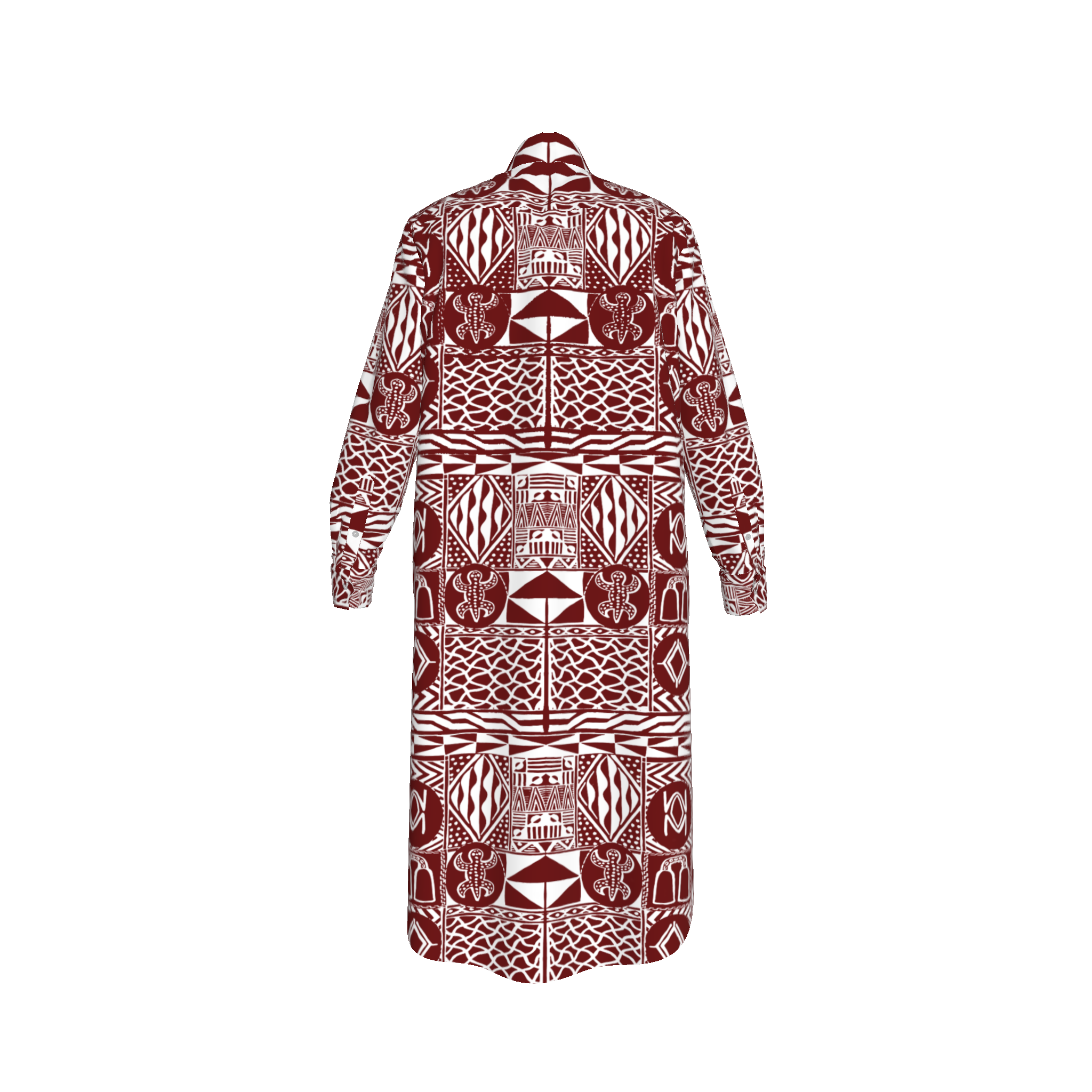 Back view of Foumban Shirt Dress with elegant Tencel texture