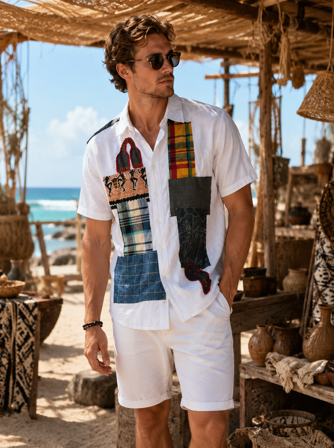 The Pacthwork White Shirt