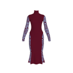 Ngoufa Two Toned Turtle Neck Dress Kibonen