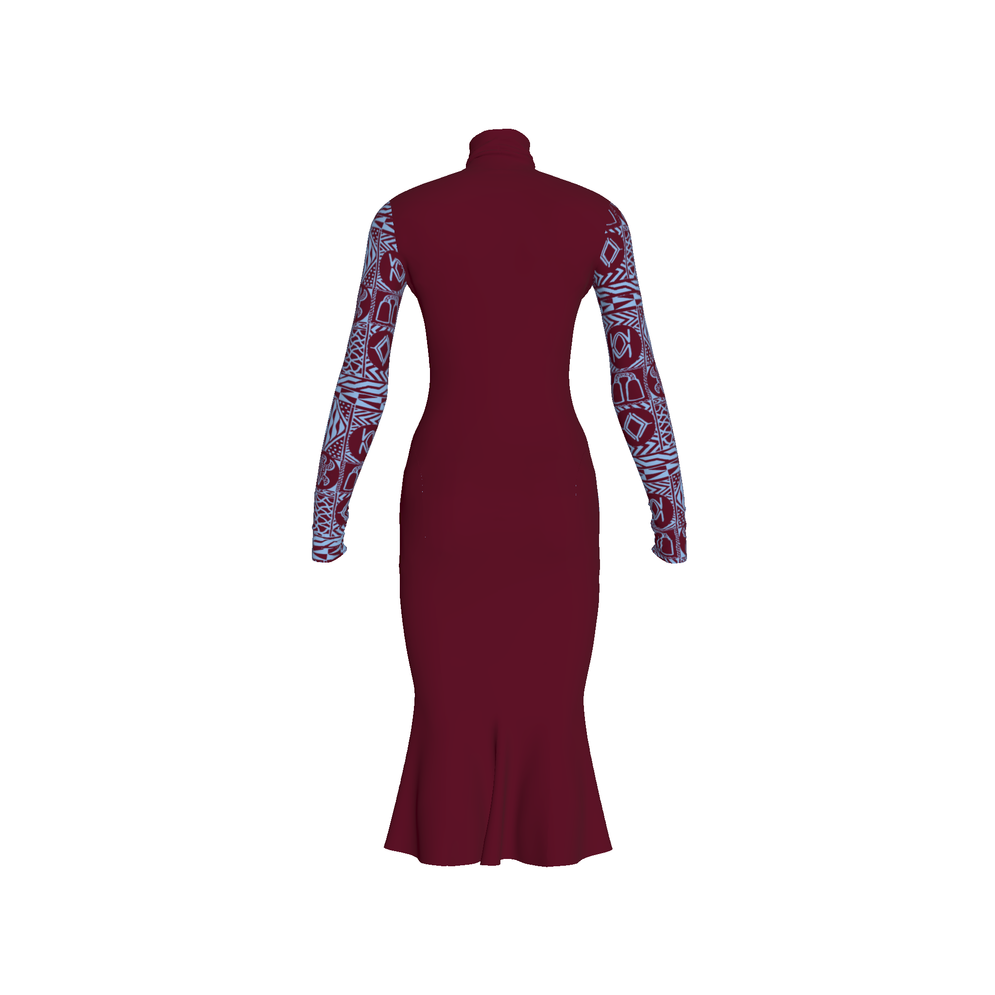 Ngoufa Two Toned Turtle Neck Dress Kibonen