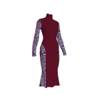 Ngoufa Two Toned Turtle Neck Dress Kibonen