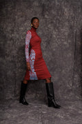 Ngoufa Two Toned Turtle Neck Dress Kibonen