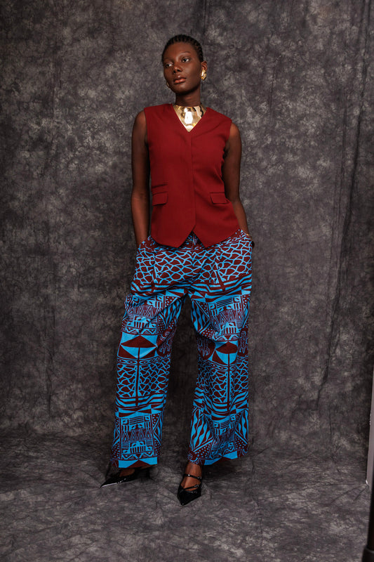 Njapou Burgundy Full Pants