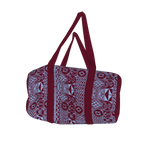 Top-down view of Tchakonté Duffle Bag showing zipper and interior shape