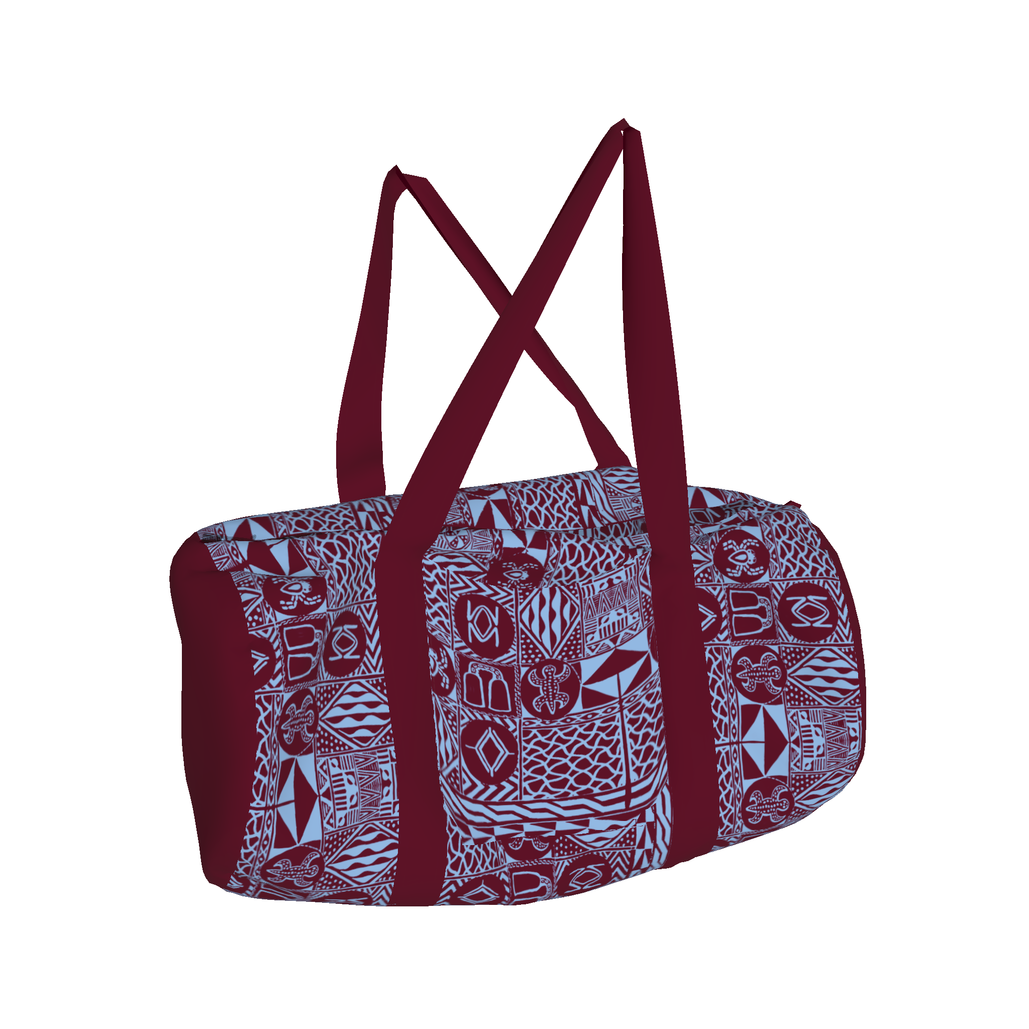 Tchakonté African Print Duffle Bag – Organic Cotton Utility with Heritage Style Kibonen