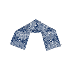 Folded view of scarf emphasizing light drape and pattern edges