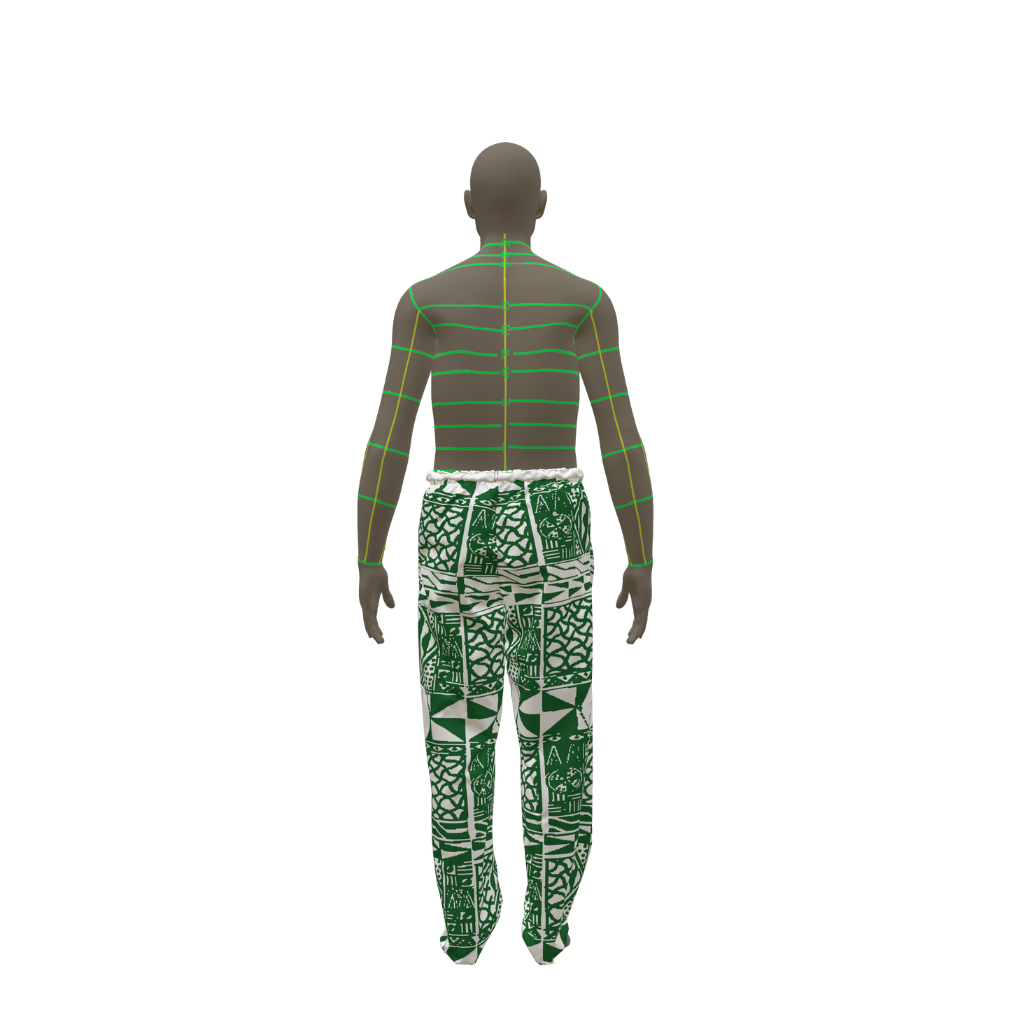 Bami Green Men Holiday Pajamas Pants