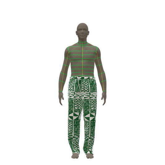 Bami Green Men Holiday Pajamas Pants