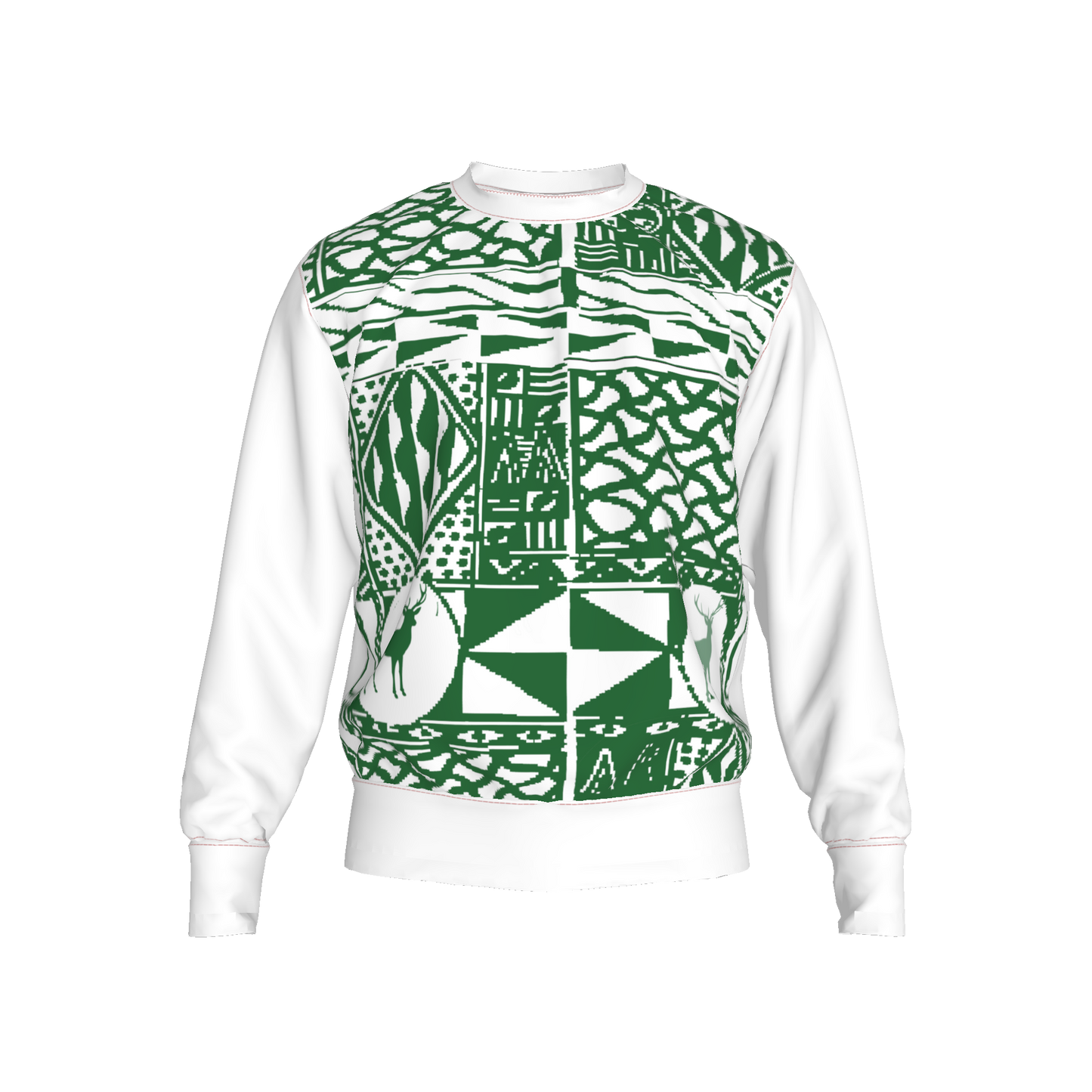 Two tone Bami Green Crew Neck