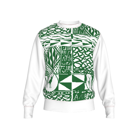 Two tone Bami Green Crew Neck