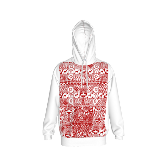 Two Toned Bami Red Holiday Hoodie