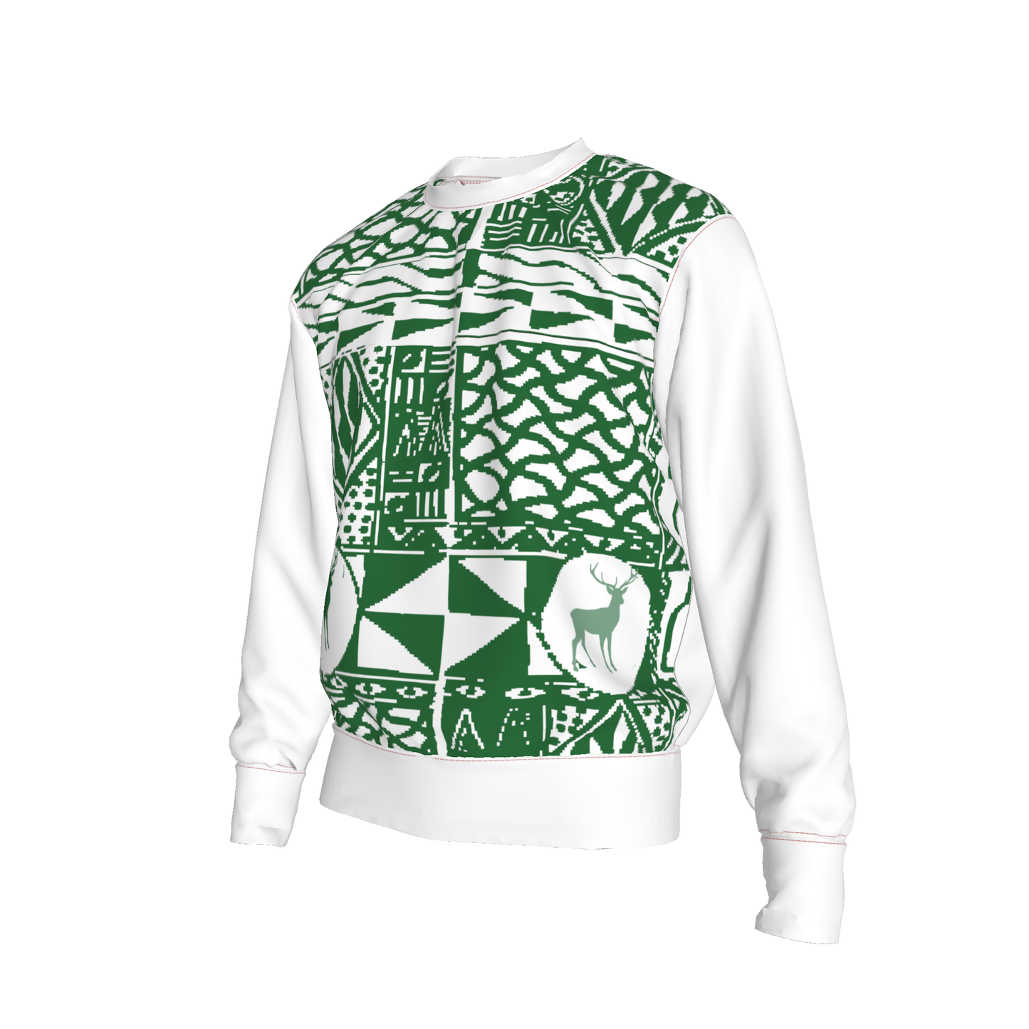 Two tone Bami Green Crew Neck