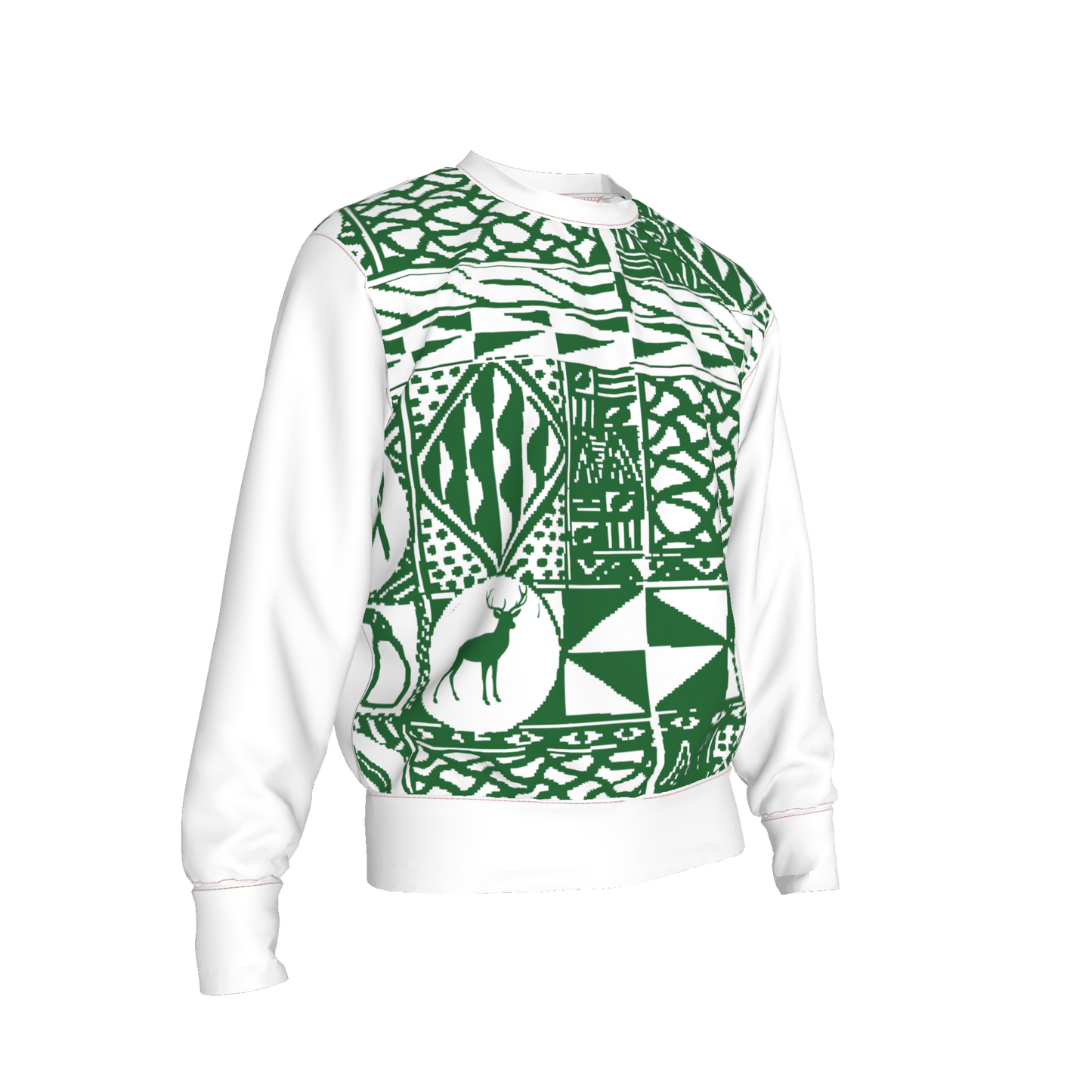 Two tone Bami Green Crew Neck