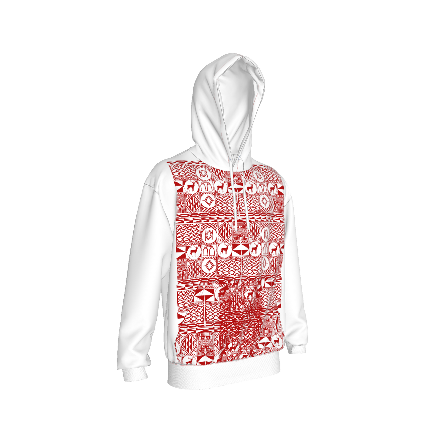 Two Toned Bami Red Holiday Hoodie